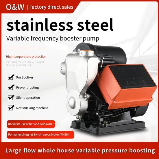 Self-Priming Booster Pump Stainless Less Steel Permanent Maget Inverter Pump